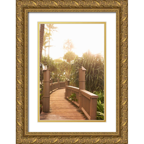Path to the Beach Gold Ornate Wood Framed Art Print with Double Matting by Millet, Karyn