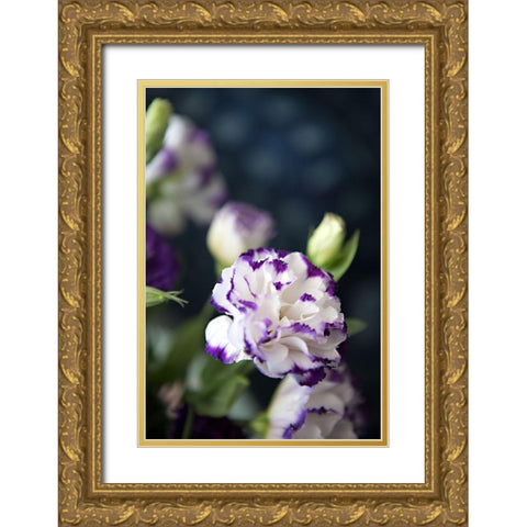 Purple Tipped Floral III Gold Ornate Wood Framed Art Print with Double Matting by Millet, Karyn