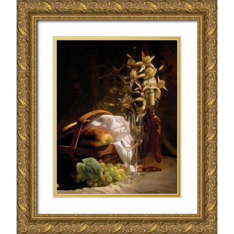 Wine and Romance I Gold Ornate Wood Framed Art Print with Double Matting by McNemar, C. Thomas