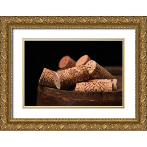 Corks Gold Ornate Wood Framed Art Print with Double Matting by McNemar, C. Thomas