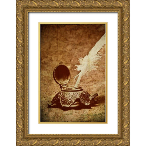 Inkwell II Gold Ornate Wood Framed Art Print with Double Matting by McNemar, C. Thomas