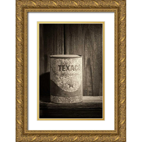 Texaco Star Gold Ornate Wood Framed Art Print with Double Matting by McNemar, C. Thomas