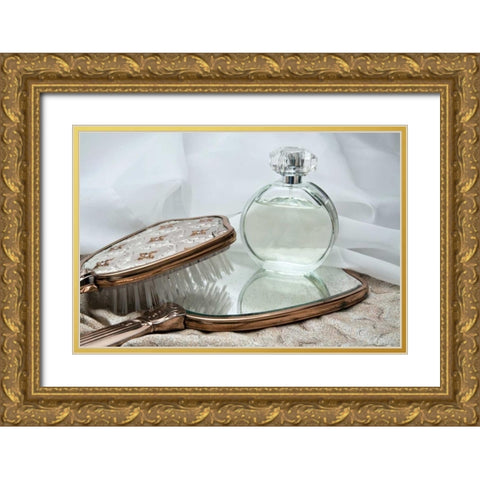 Perfume Bottle I Gold Ornate Wood Framed Art Print with Double Matting by McNemar, C. Thomas