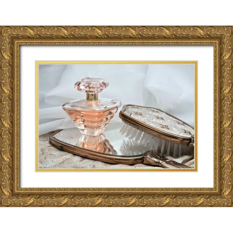Perfume Bottle II Gold Ornate Wood Framed Art Print with Double Matting by McNemar, C. Thomas