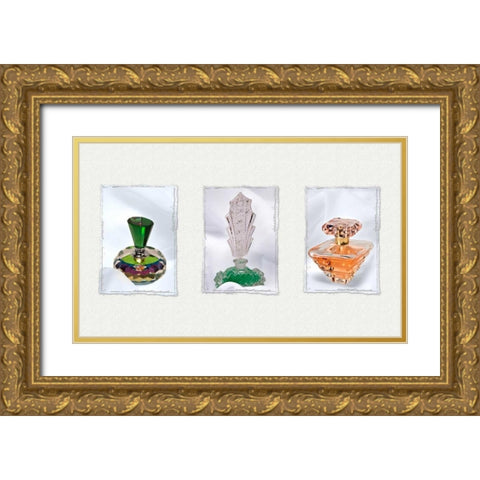 Perfume Triptych II Gold Ornate Wood Framed Art Print with Double Matting by McNemar, C. Thomas