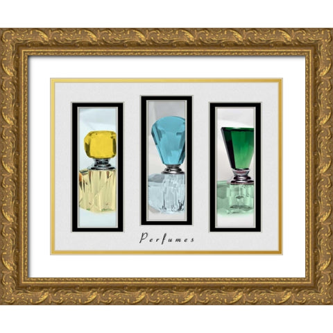 Perfume Triptych IV Gold Ornate Wood Framed Art Print with Double Matting by McNemar, C. Thomas