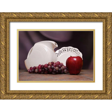 Pitcher with Fruit II Gold Ornate Wood Framed Art Print with Double Matting by McNemar, C. Thomas