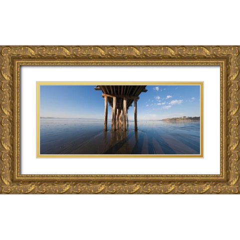 Pier Gold Ornate Wood Framed Art Print with Double Matting by Peterson, Lee