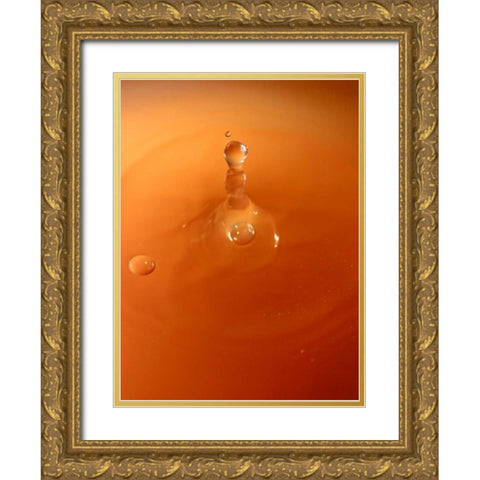 Tomato Soup Drop III Gold Ornate Wood Framed Art Print with Double Matting by Putman, Tammy