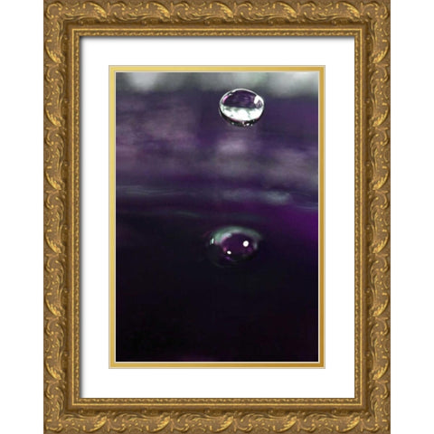 Grape Drink Drop IV Gold Ornate Wood Framed Art Print with Double Matting by Putman, Tammy