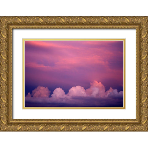 Majestic Sky Gold Ornate Wood Framed Art Print with Double Matting by Putman, Tammy