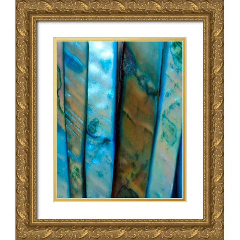 Shell Be Blue II Gold Ornate Wood Framed Art Print with Double Matting by Putman, Tammy