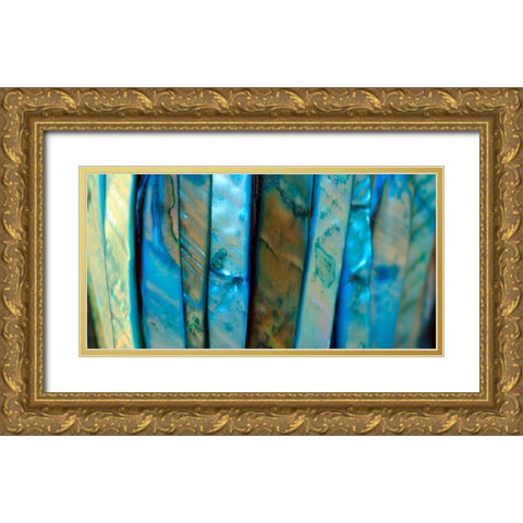 Shell Be Blue III Gold Ornate Wood Framed Art Print with Double Matting by Putman, Tammy