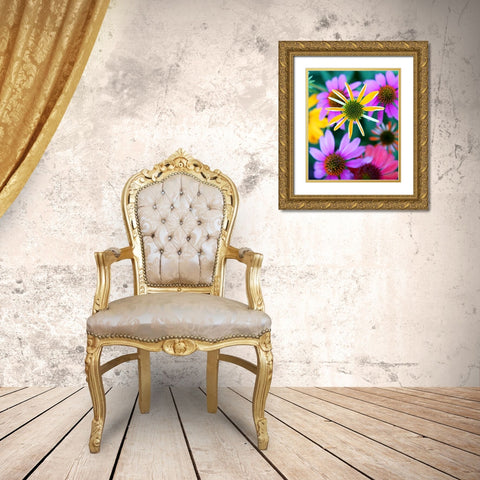 Colorful Bouquet II Gold Ornate Wood Framed Art Print with Double Matting by Putman, Tammy