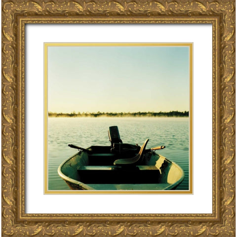 On Pine Lake I Gold Ornate Wood Framed Art Print with Double Matting by Stefko, Bob