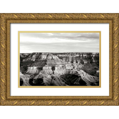 Grand Canyon Dawn I BW Gold Ornate Wood Framed Art Print with Double Matting by Taylor, Douglas