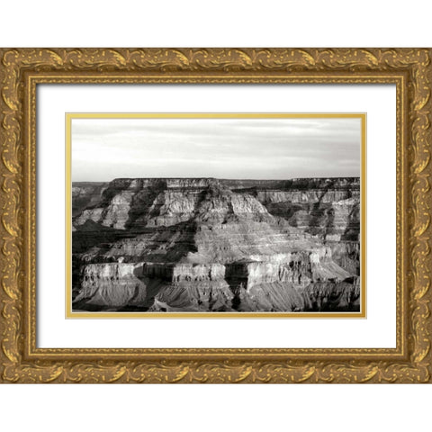 Grand Canyon Dawn III BW Gold Ornate Wood Framed Art Print with Double Matting by Taylor, Douglas
