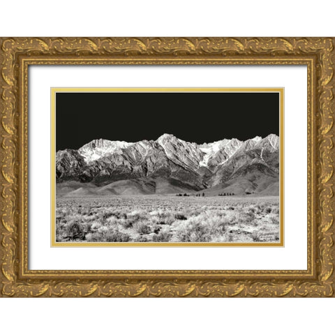 Sierra Nevada Mountains I BW Gold Ornate Wood Framed Art Print with Double Matting by Taylor, Douglas