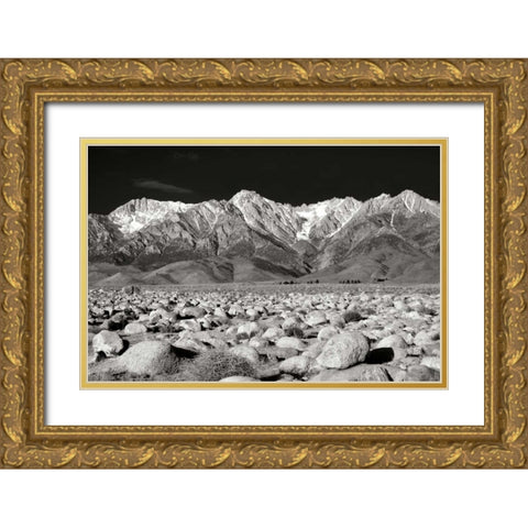 Sierra Nevada Mountains II BW Gold Ornate Wood Framed Art Print with Double Matting by Taylor, Douglas