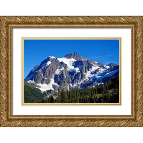 Mt. Shuksan Gold Ornate Wood Framed Art Print with Double Matting by Taylor, Douglas