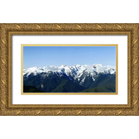 Hurricane Ridge Vista Gold Ornate Wood Framed Art Print with Double Matting by Taylor, Douglas