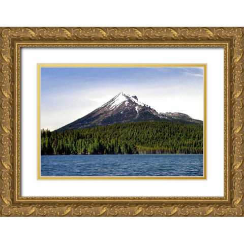 Mt. McLoughlin Gold Ornate Wood Framed Art Print with Double Matting by Taylor, Douglas