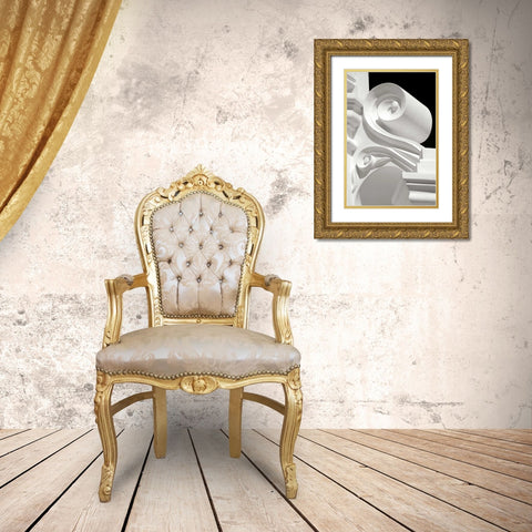 Mission Detail I BW Gold Ornate Wood Framed Art Print with Double Matting by Taylor, Douglas