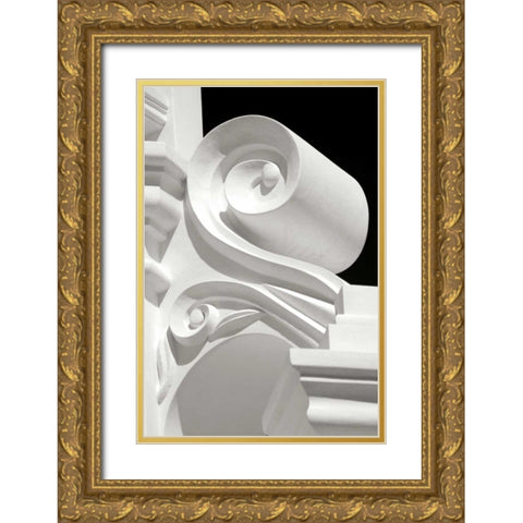 Mission Detail I BW Gold Ornate Wood Framed Art Print with Double Matting by Taylor, Douglas