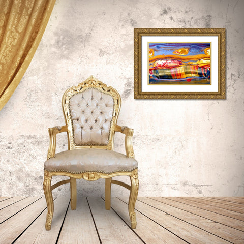 Pilbaran Gold Ornate Wood Framed Art Print with Double Matting by Taylor, Douglas