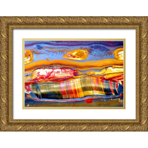 Pilbaran Gold Ornate Wood Framed Art Print with Double Matting by Taylor, Douglas
