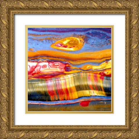 Pilbaran Sq Gold Ornate Wood Framed Art Print with Double Matting by Taylor, Douglas