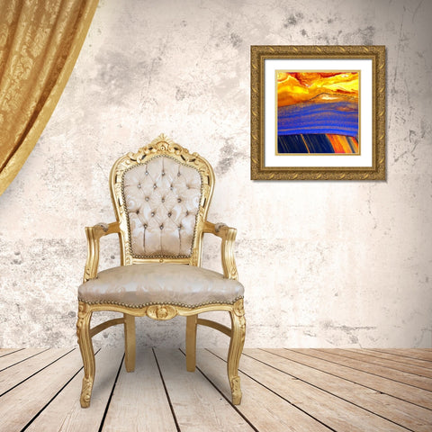 Archaea Sq Gold Ornate Wood Framed Art Print with Double Matting by Taylor, Douglas