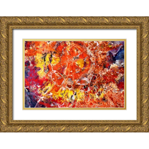 Kaleidoscope of Minerals Gold Ornate Wood Framed Art Print with Double Matting by Taylor, Douglas