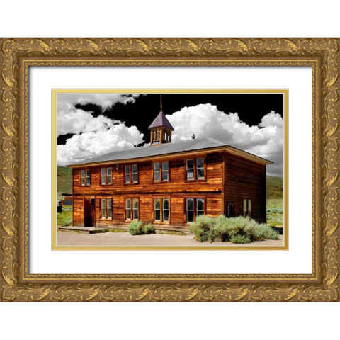 Abandoned Schoolhouse Gold Ornate Wood Framed Art Print with Double Matting by Taylor, Douglas