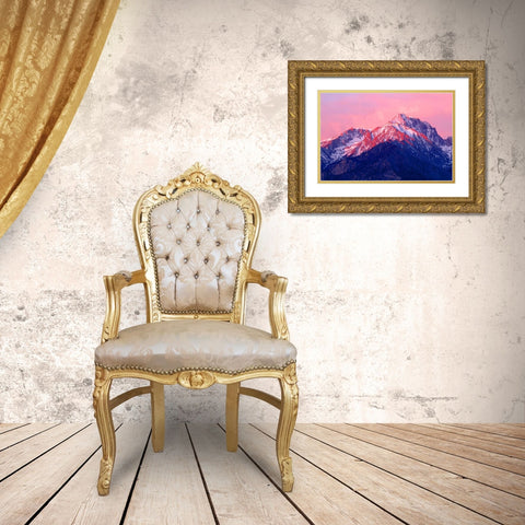 Mt. Williamson Sunrise Gold Ornate Wood Framed Art Print with Double Matting by Taylor, Douglas