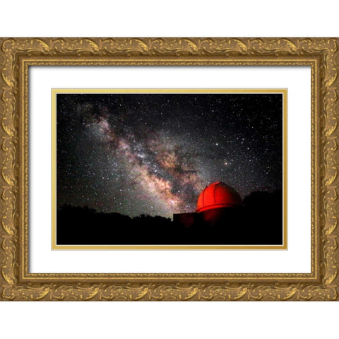 Milky Way III Gold Ornate Wood Framed Art Print with Double Matting by Taylor, Douglas