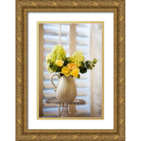 Spring Bouquet I Gold Ornate Wood Framed Art Print with Double Matting by Clayton-Thompson, Philip