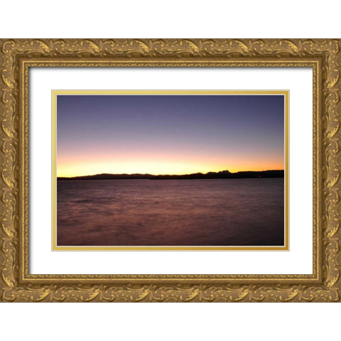 Water Sunset I Gold Ornate Wood Framed Art Print with Double Matting by Thomas, Logan