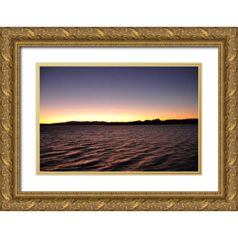 Water Sunset II Gold Ornate Wood Framed Art Print with Double Matting by Thomas, Logan