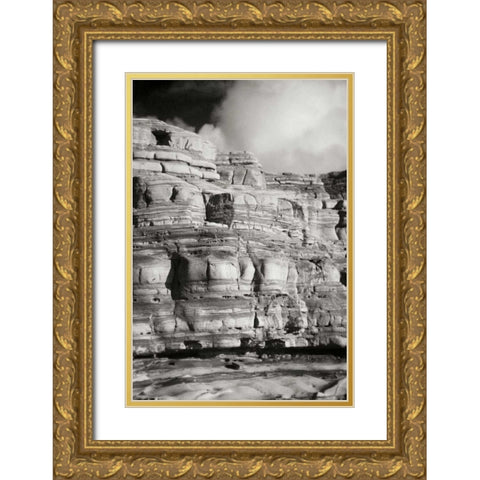 Pt. Lobos Rocks III Gold Ornate Wood Framed Art Print with Double Matting by Geyman, Vitaly