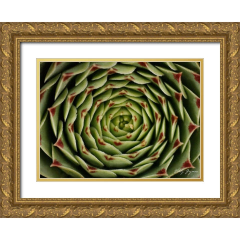 Floral Labyrinth I Color Gold Ornate Wood Framed Art Print with Double Matting by Geyman, Vitaly