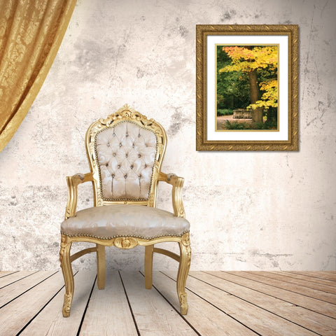 Fall Maple Fever XI Gold Ornate Wood Framed Art Print with Double Matting by Geyman, Vitaly
