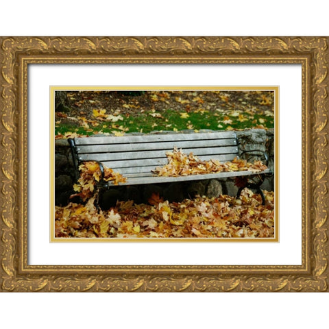 Autumn Paradise II Gold Ornate Wood Framed Art Print with Double Matting by Geyman, Vitaly