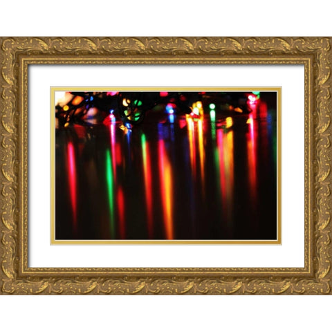 Reflections IV Gold Ornate Wood Framed Art Print with Double Matting by White, Leesa