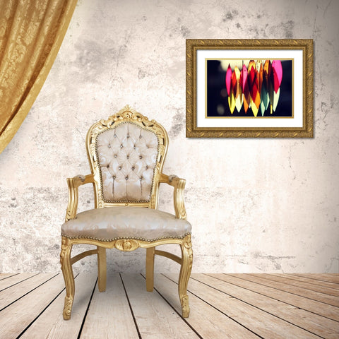 Chimes III Gold Ornate Wood Framed Art Print with Double Matting by White, Leesa