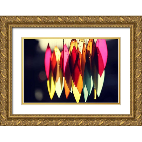 Chimes III Gold Ornate Wood Framed Art Print with Double Matting by White, Leesa