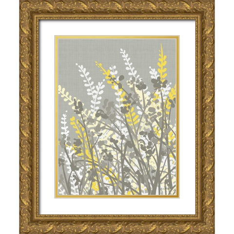 Yellow Meadow I Gold Ornate Wood Framed Art Print with Double Matting by Ruff, Kris