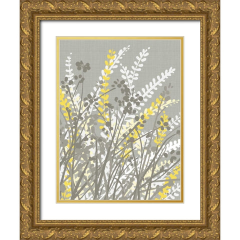 Yellow Meadow II Gold Ornate Wood Framed Art Print with Double Matting by Ruff, Kris
