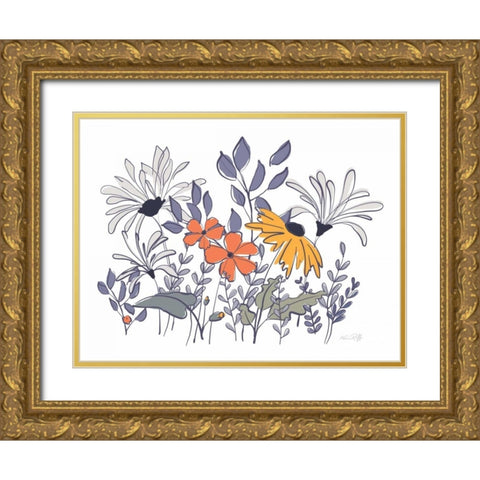 Primavera Garden I Gold Ornate Wood Framed Art Print with Double Matting by Ruff, Kris