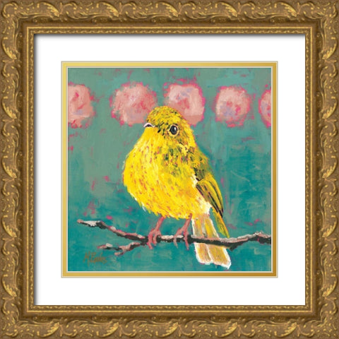 Citrine Fly Catcher Gold Ornate Wood Framed Art Print with Double Matting by Reeves, Molly